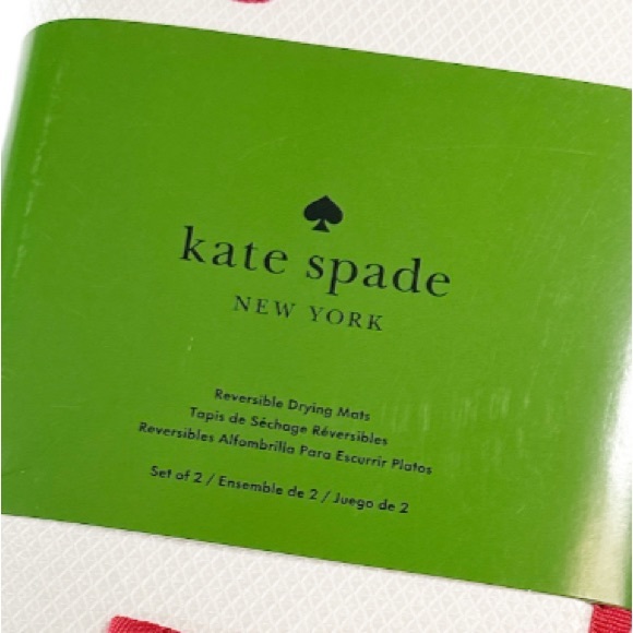 NEW ♠️Kate Spade♠️  REVERSIBLE DRYING MATS Set/2 - Picture 3 of 5